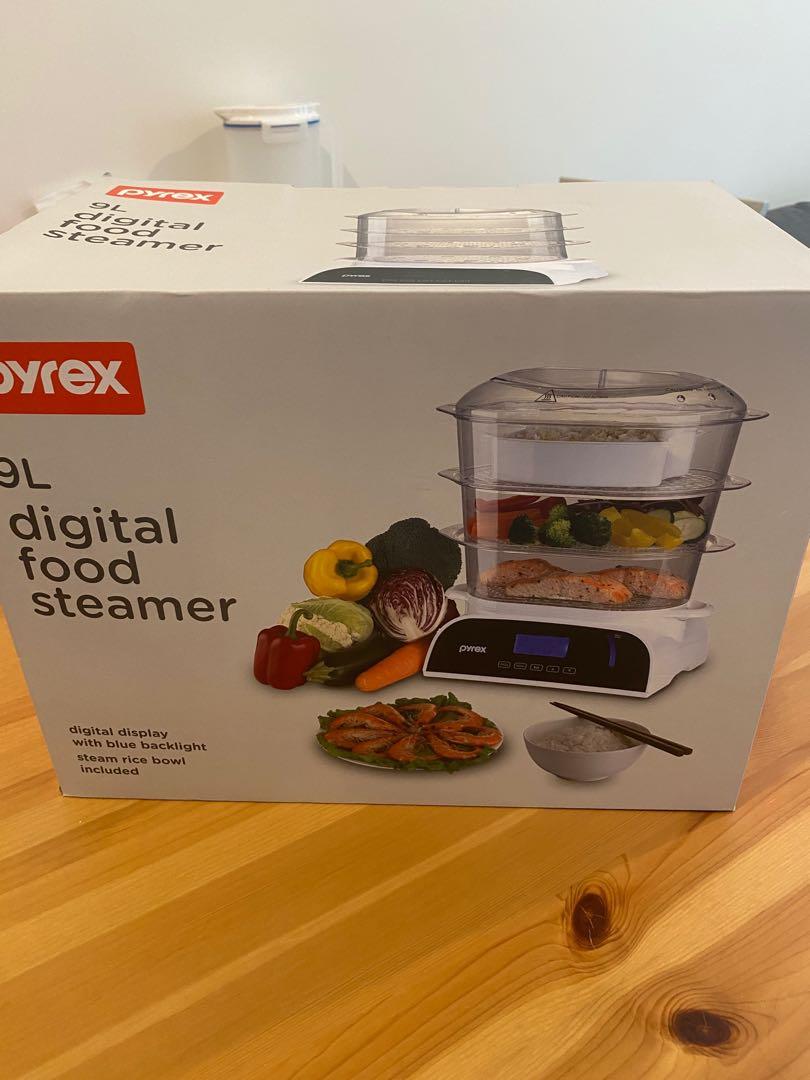 [全新]Pyrex 9L Digital food steamer, 傢俬＆家居, 廚具和餐具, 食物整理及儲存 Carousell