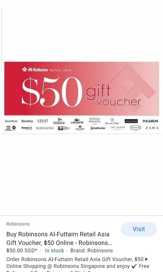Robinsons Voucher Exchange Or Sale Entertainment Gift Cards Vouchers On Carousell