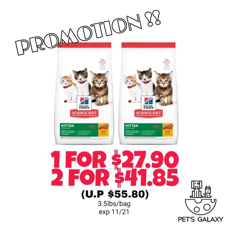 Science Diet Cat Food Promotion (Category: Pet Food) located in Singapore. Submitted by petsgalaxysg (Listing ID 1029250814, Image 1). Description: We are having a promotion for Hill's ! PM us for more details ! 🐱🐶🐱🐶🐱🐶 View more products here ! https://sg.carousell.com/petsgalaxysg/ 🐱🐶🐱🐶🐱🐶 🚲 Normal delivery - $5 ( 3-5 working days) 🚗Next-day delivery - $10 (Next day delivery applicable for orders made before 1pm. ) ✈️Same-day delive
