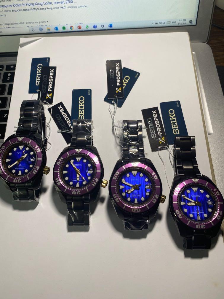 Seiko zimbe 4 SPB055J1 purple sumo (Category: Men's Watches) located in Chatswood. Submitted by en2watches (Listing ID 1029255158, Image 1). Description: Limited to 1639 pieces.