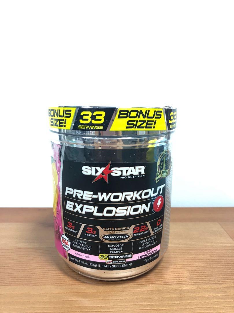 Six Star Pro Nutrition PreWorkout Explosion Pink Lemonade, 運動產品, 其他運動