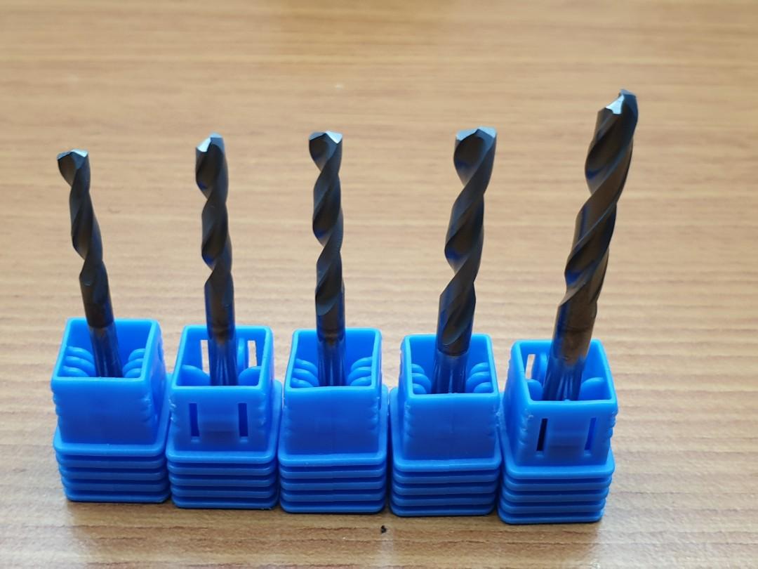 Solid Carbide Drill bits (Category: Home Improvement Tools & Accessories) located in Singapore. Submitted by jstoolsnhardware (Listing ID 1029334116, Image 2). Description: - Solid Carbide Drill bit - Used for hard materials, cast iron, stainless steel etc - Price and size as below 1) Size 3.2mm $12 per pcs Twist lenght 18mm Overall lenght 49mm 2) Size 3.2mm $12 per pcs Twist lenght 18mm Overall lenght 49mm 3) Size 4.0mm $15 per pcs Twist lenght 