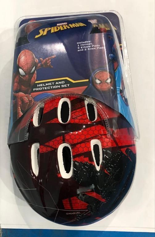 spiderman bike helmet set
