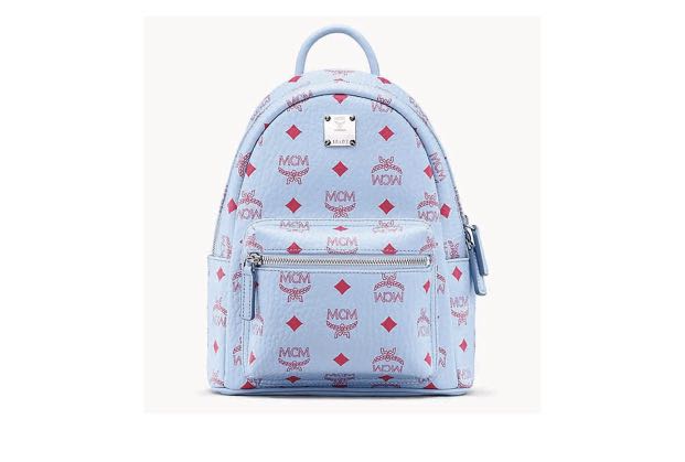 MCM Brand Stark Visetos Backpack Blue Bell 11 Brand New Authentic 