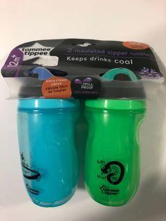 Tommee Tippee Insulated Sipper Tumbler 9oz/260ml Pack of 2 | Brand New