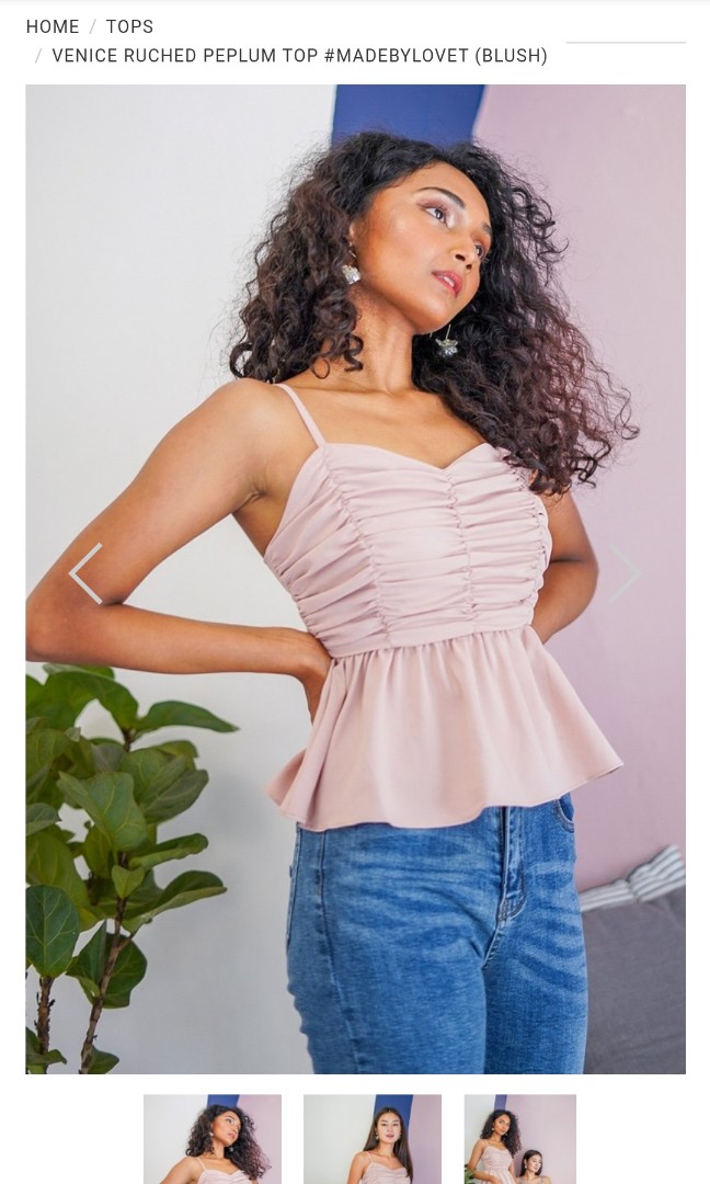 ruched peplum top