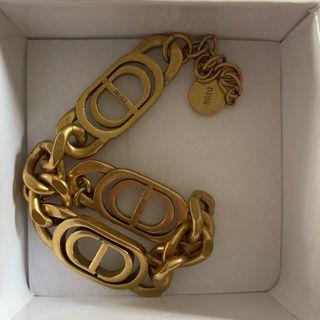Vintage Christian Dior Gold Plated Bracelet in White Box