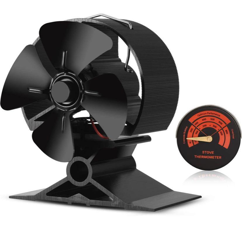 Wood Stove Fan Small Size 4 Blades Silent Operation With Stove Thermometer For Wood Log Burner Fireplace Eco Friendly And Efficient Heat Distribution Electronics Others On Carousell