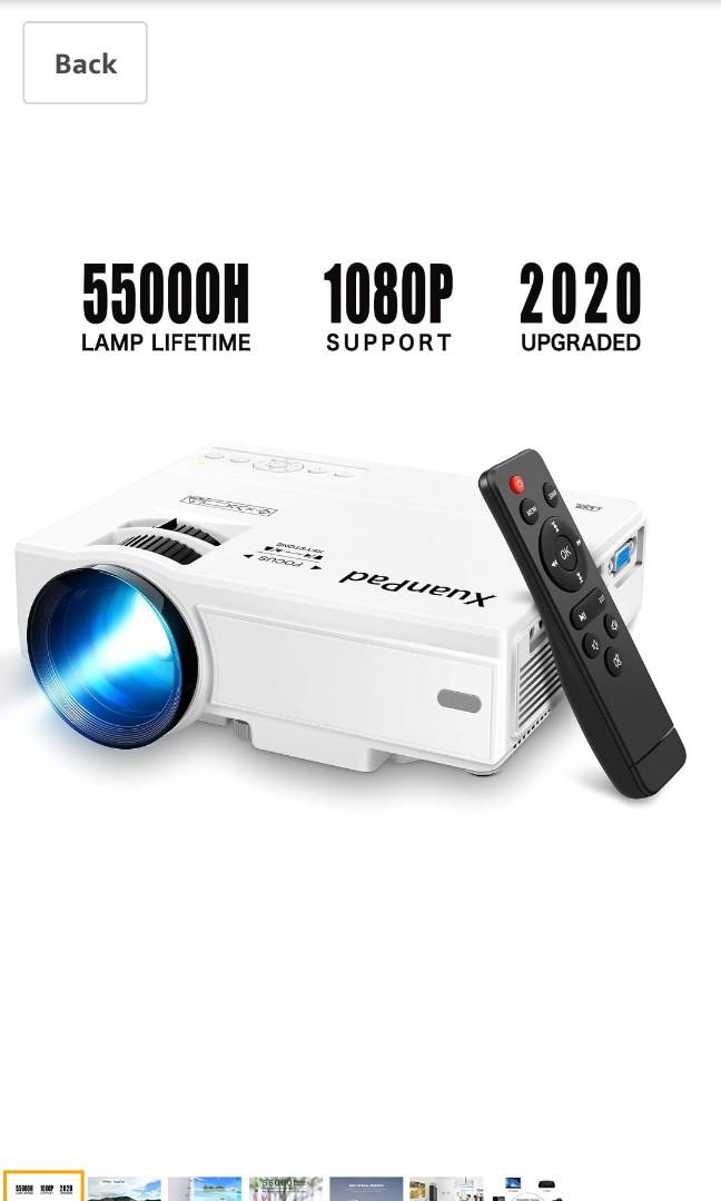 XuanPad Mini Projector Portable videoprojector,55000 Hours Multimedia