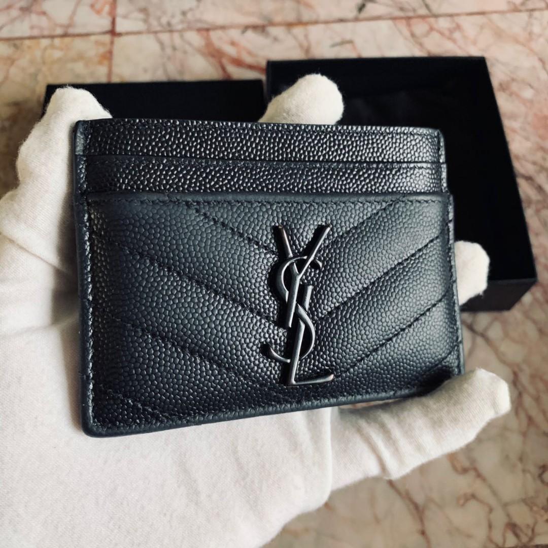 Authentic Yves Saint Laurent YSL Card Holder, Luxury, Bags & Wallets on  Carousell