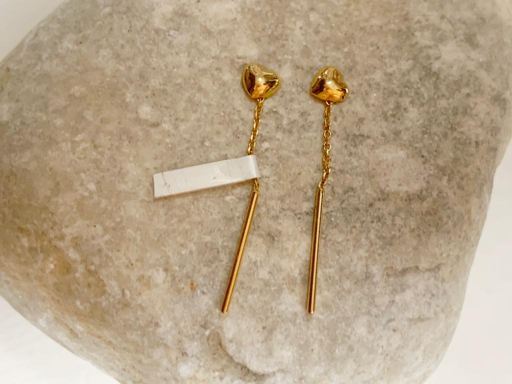 Saudi gold dangling store earrings