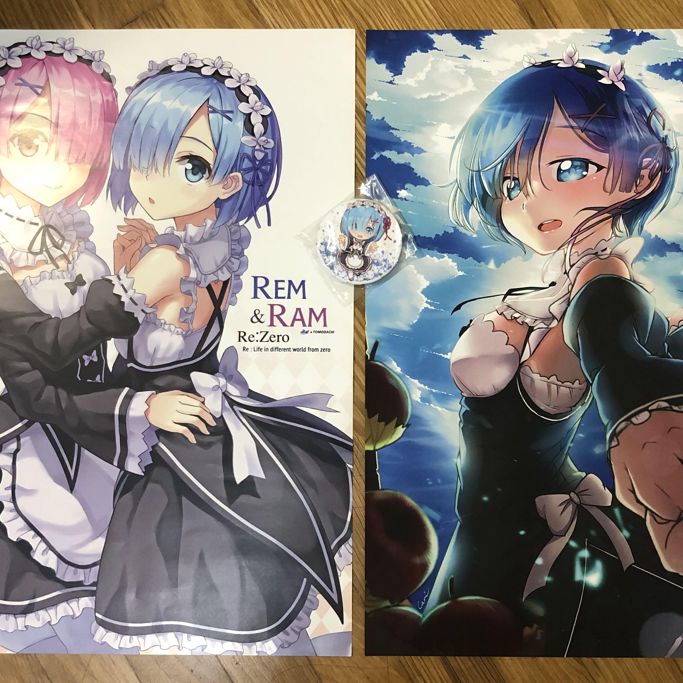 Re Zero Anime Rem Ram Wall Scroll Poster Home Decor Cosplay Gift 60*90CM #2
