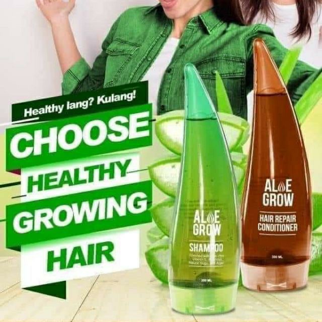 Aloe Grow Shampoo and Aloe Grow Hair Repair Conditioner, Health & Beauty, Hair Care on Carousell