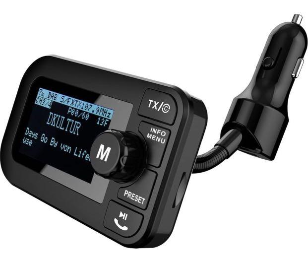 Ar3l1 Angmno Dab105b Dab Dab Radio Car Kit With Bluetooth Fm Transmitter Car Charing Function Tf Card Mp3 Player 2 3 Lcd Screen Handsfree Call Aux Out 3m High Sensitive Dab Antenna Car Accessories