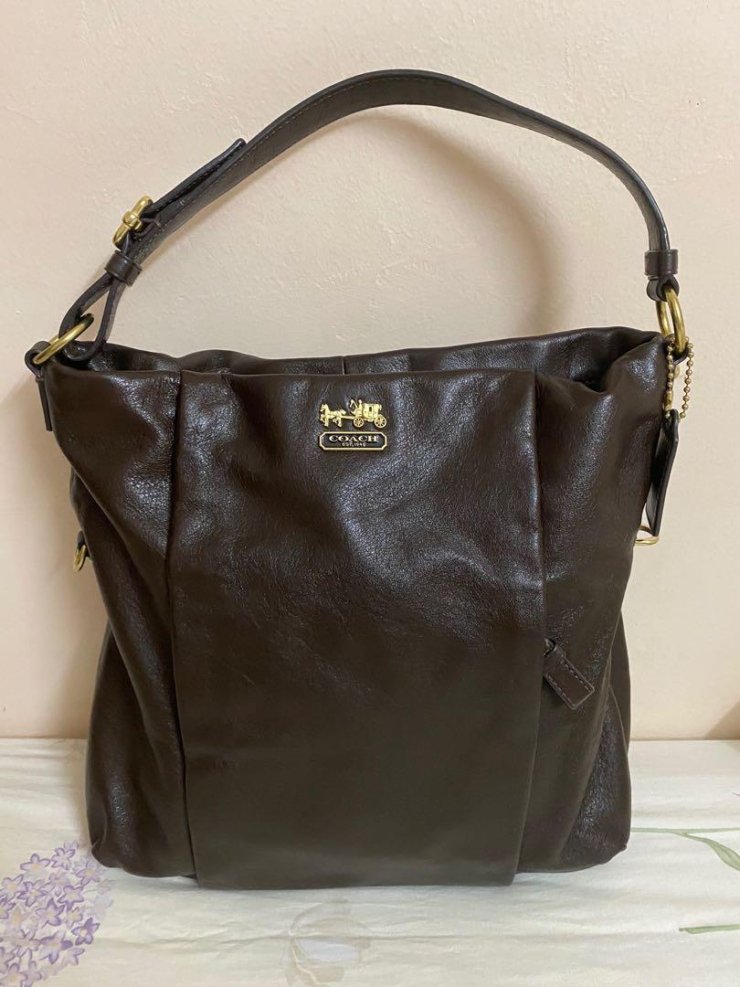 real leather coach hobo bag