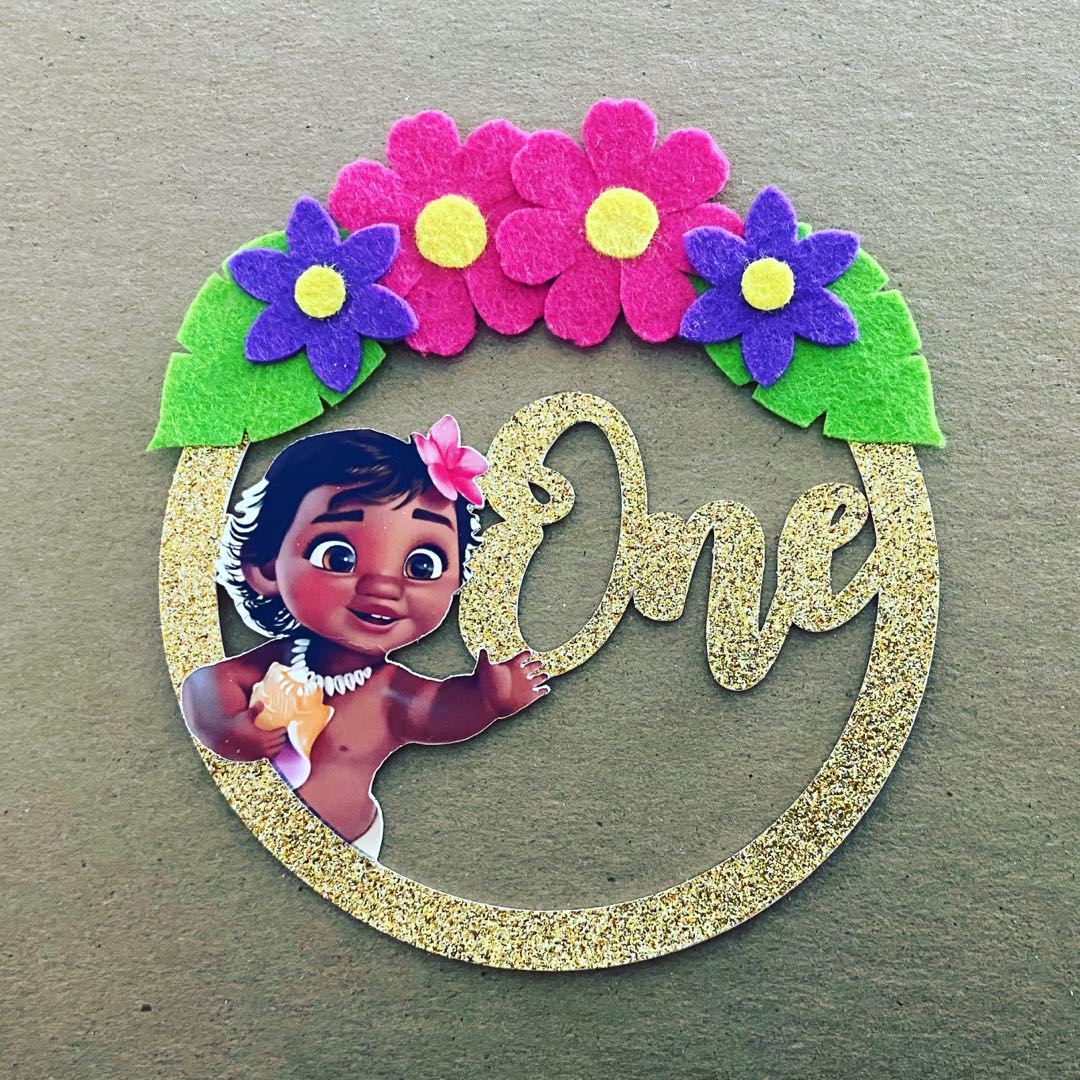Baby Moana Birthday Cake Topper Hobbies Toys Stationery Craft Occasions Party Supplies On Carousell