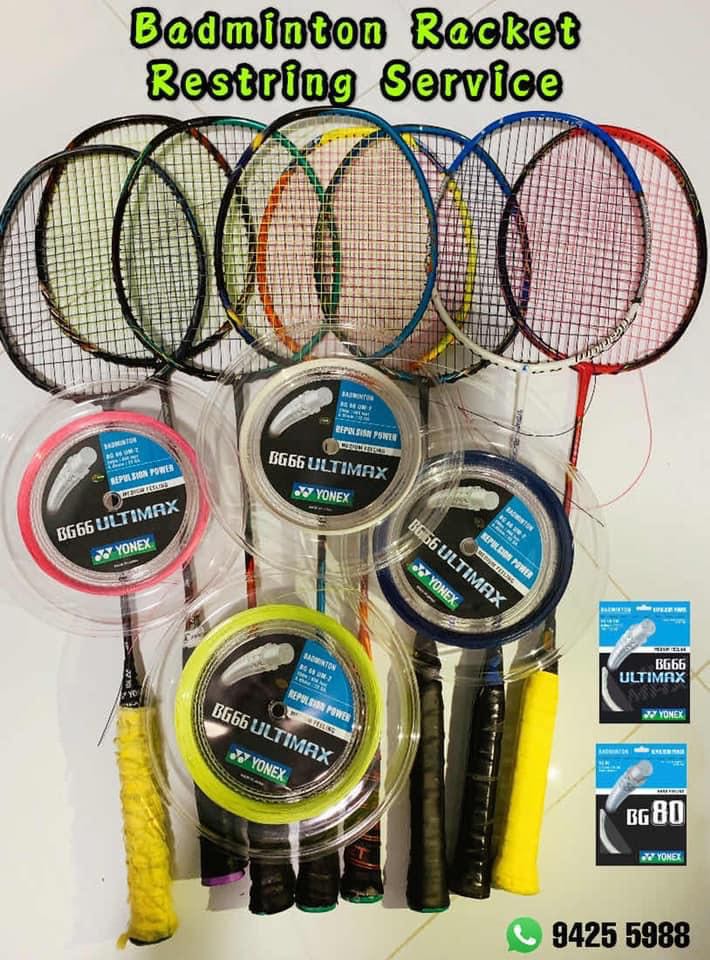 badminton racket restringing near me