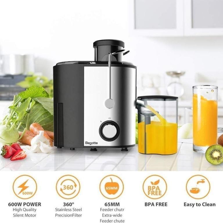 (ARTS) Bagotte DB-001 Compact Juice Extractor Fruit and Vegetable Juice ...