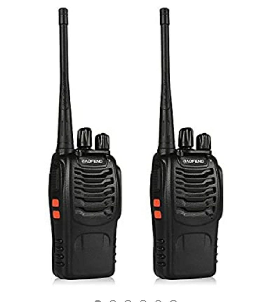 2pcs radios unimped Walkie Talkie 2pcs 400-470MHZ UHF Rechargeable Battery Headphone Wall Charger Long Range 16 Channels Two Way Radio