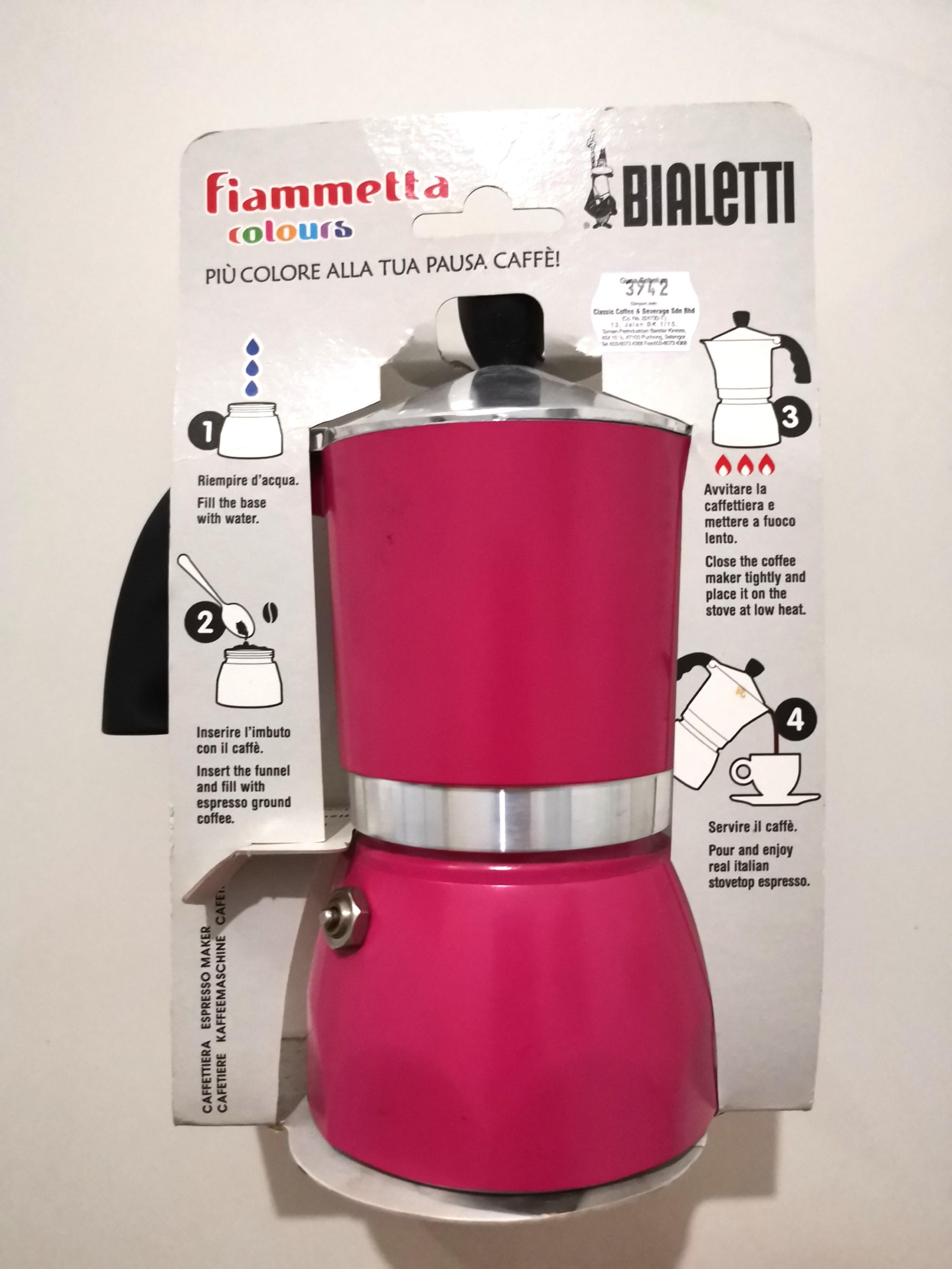 Bialetti Fiammetta Stovetop Espresso Maker (3Cup, Pink), TV & Home