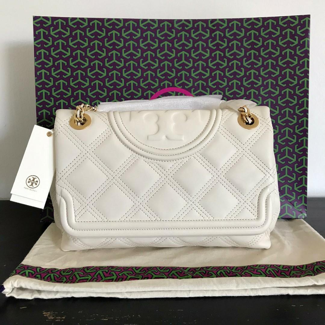 BN Authentic Tory Burch Soft Fleming New Ivory Medium, Women's Fashion,  Bags & Wallets, Shoulder Bags on Carousell