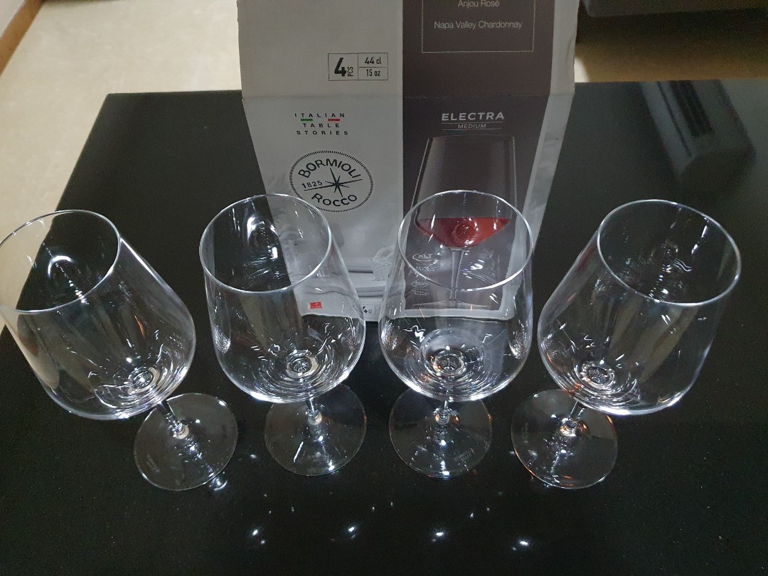 Bormioli Rocco luxury Italian wine glasses, Home Appliances, Kitchenware on Carousell