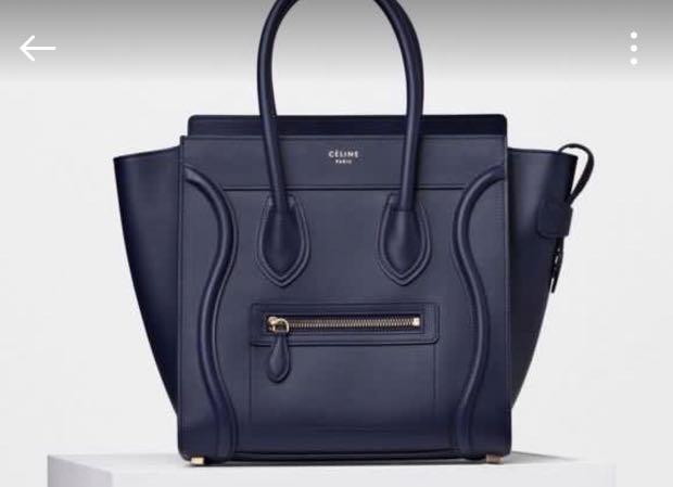 Celine micro luggage in midnight blue Luxury Bags Wallets on Carousell