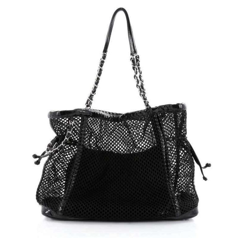 Chanel La Madrague Tote Mesh and Patent Bag, Women's Fashion