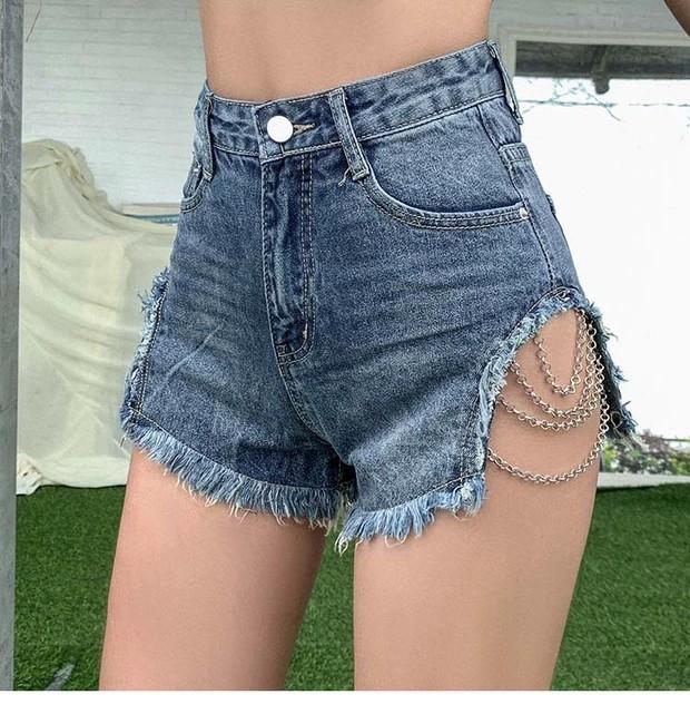 Chic denim shorts sale
