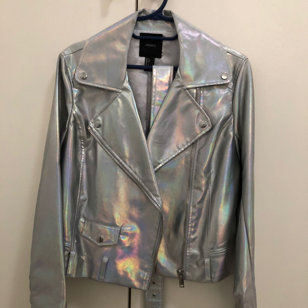 Holographic jacket forever 21 hot sale