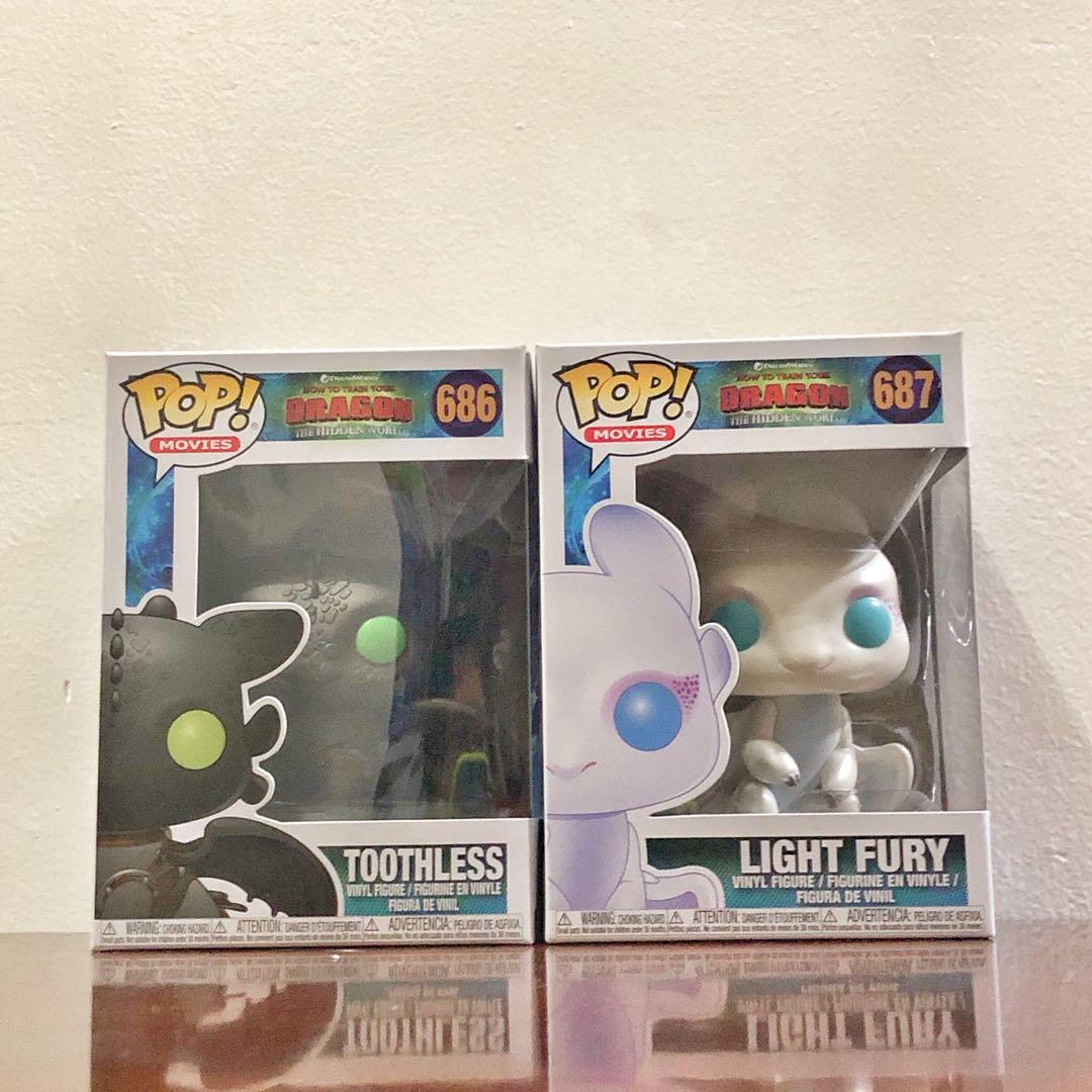 toothless and light fury funko pop