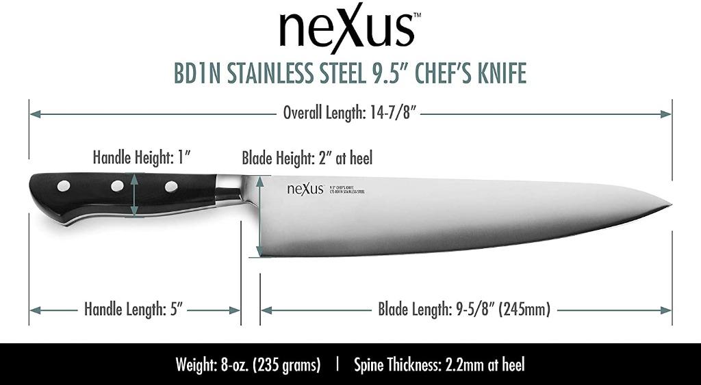 (HOT) Nexus BD1N Chef's Knives 63 Rockwell Hardness, American