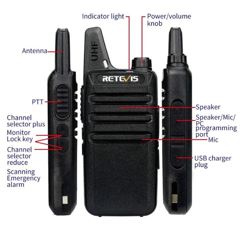 IMDA approved, License free PMR446 Military grade Retevis RT622 ...