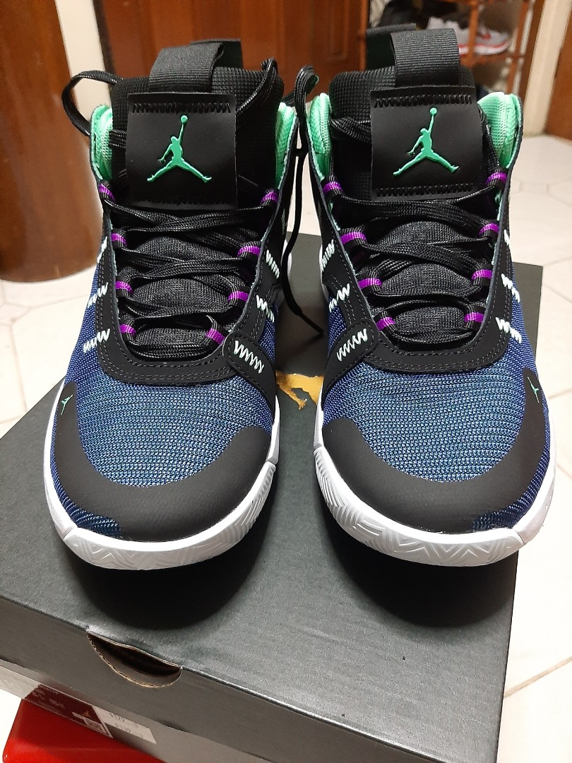 Nike air jordan jumpman 2020 black green top glow
