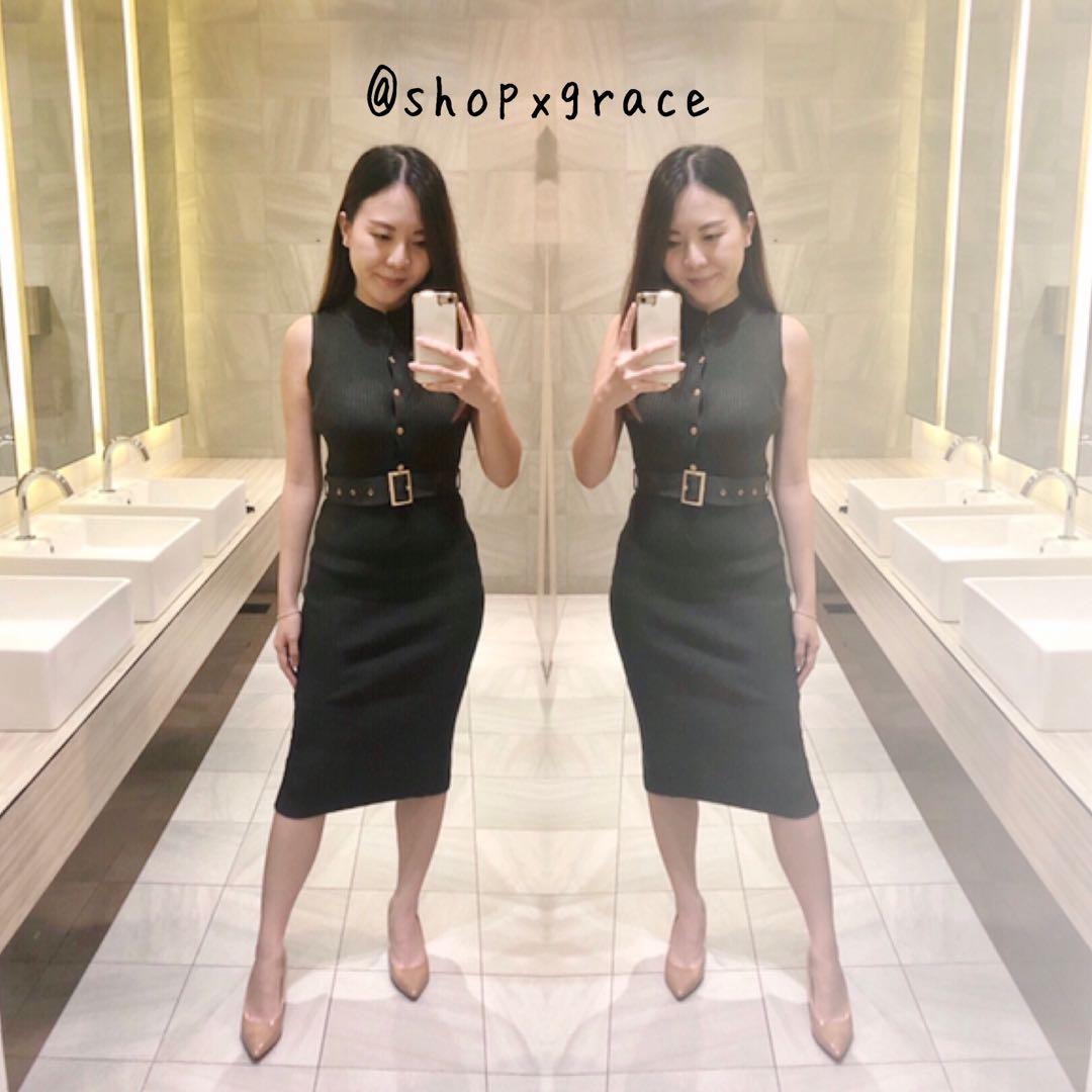 olive green and black dress