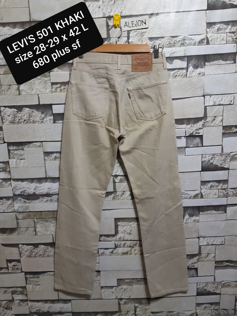 LEVI'S 501 KHAKI, Men's Fashion, Bottoms, Jeans on Carousell