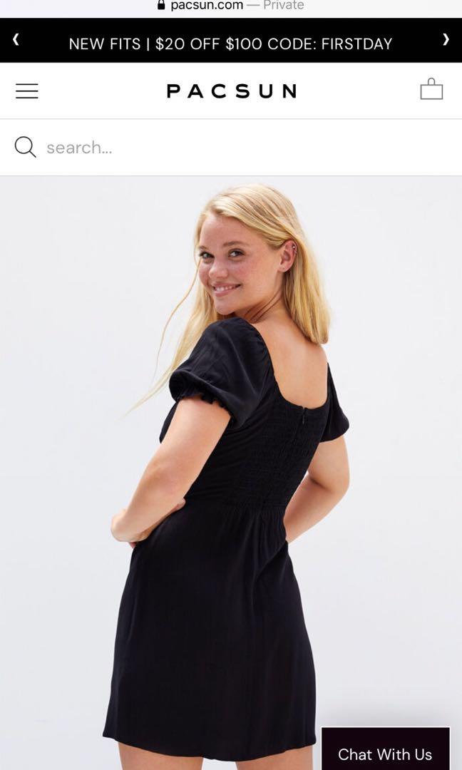 lottie moss x pacsun black shirred mini dress