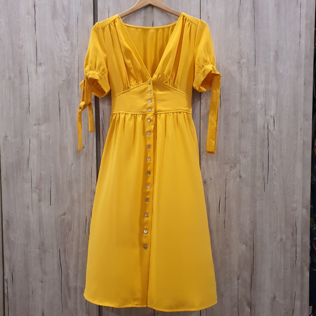casual mustard yellow dresses