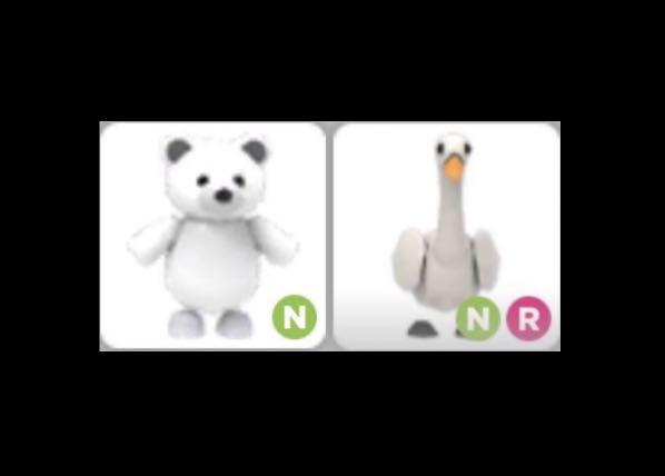 Neon Polar Swan Adopt Me Roblox Toys Games Video Gaming In Game Products On Carousell - santa polar bear roblox