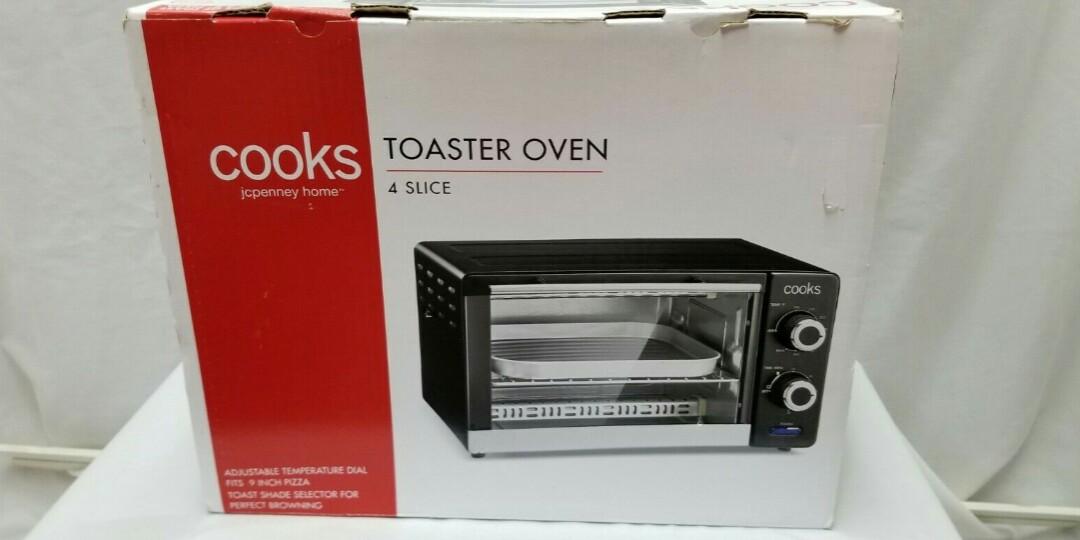 New in box Cooks 4 slice toaster oven Model LO100200., 傢俬＆家居, 浴室、廚房用品配件