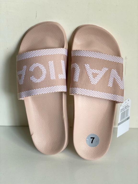 Pink nautica slides top