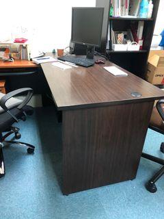 Office table and cabinet with drawers