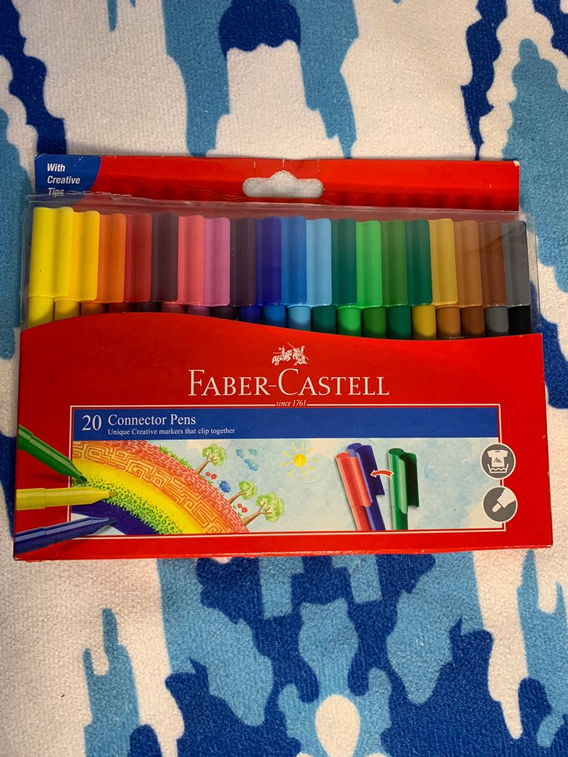 Sale Original Faber Castell Connector Pens 20 Colors Books Stationery On Carousell