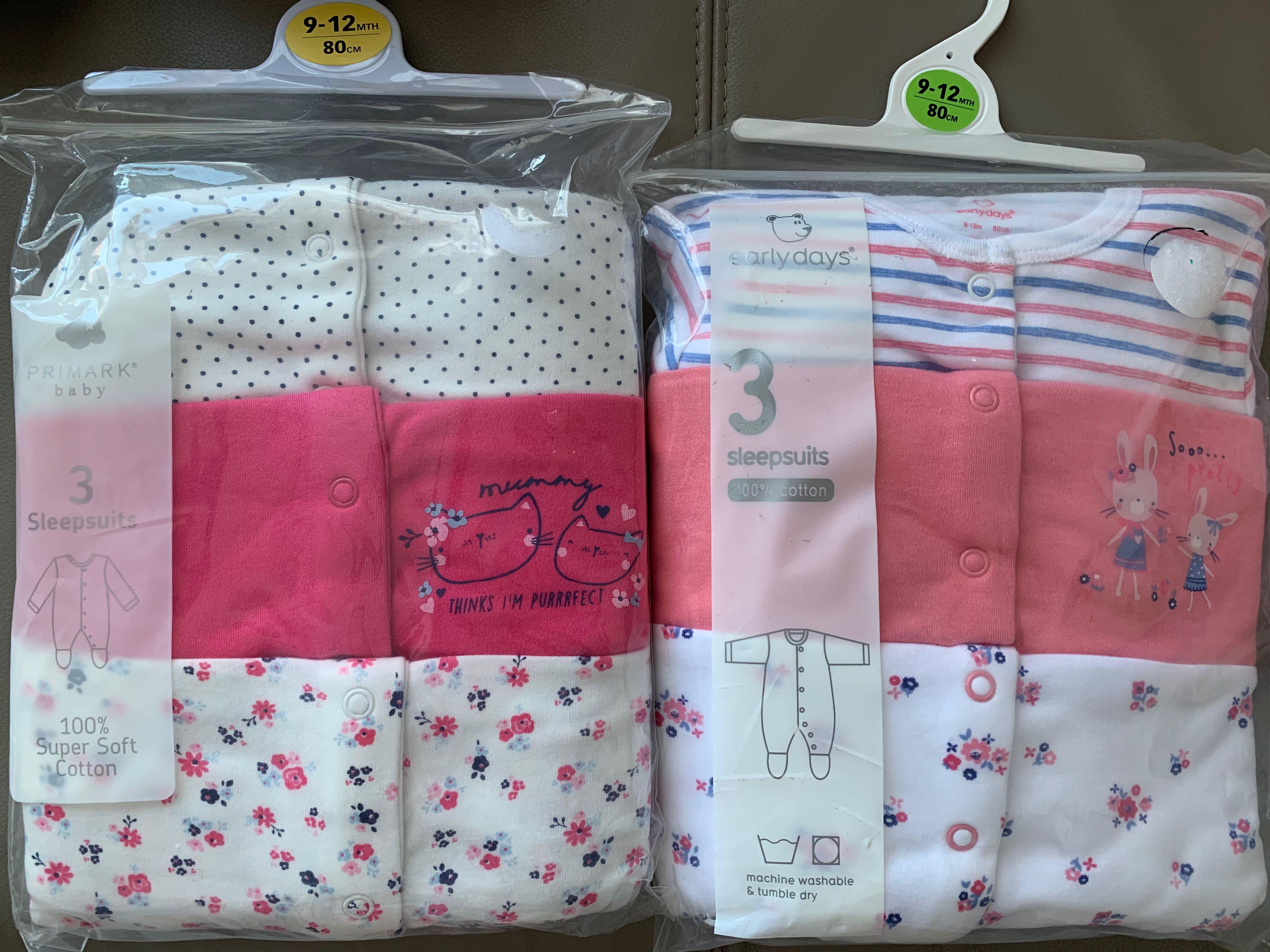 Primark Baby Sleepsuits BRAND NEW