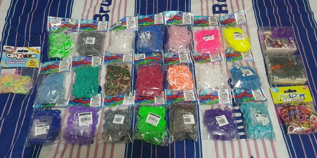 Rainbow Loom/Loom Bands (Category: Craft Supplies & Tools) located in Quezon City. Submitted by archer417 (Listing ID 1029523375, Image 1). Description: Rainbow Loom Bands ( Assorted Colors) 90-95% used only, some unused also P100/bag; 300-600 bands, 12-24 clips P150/bag with hook Authentic - Bought in Rustans, Toy Express at P179.75 discounted if 3 or more orders Rainbow Loom Band (last 2 pics) - P200 all set = Php1,500.