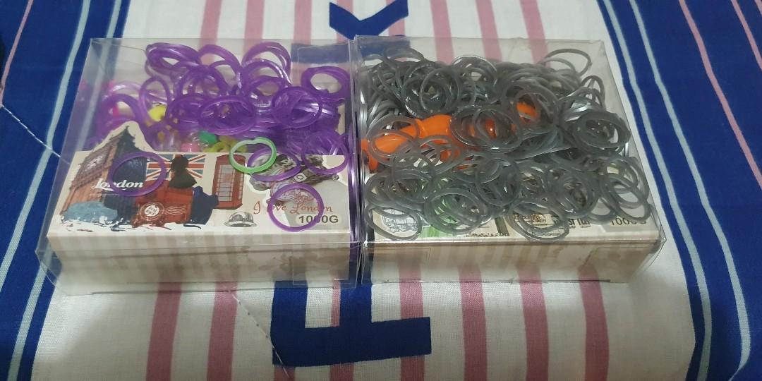 Rainbow Loom/Loom Bands (Category: Craft Supplies & Tools) located in Quezon City. Submitted by archer417 (Listing ID 1029523375, Image 3). Description: Rainbow Loom Bands ( Assorted Colors) 90-95% used only, some unused also P100/bag; 300-600 bands, 12-24 clips P150/bag with hook Authentic - Bought in Rustans, Toy Express at P179.75 discounted if 3 or more orders Rainbow Loom Band (last 2 pics) - P200 all set = Php1,500.