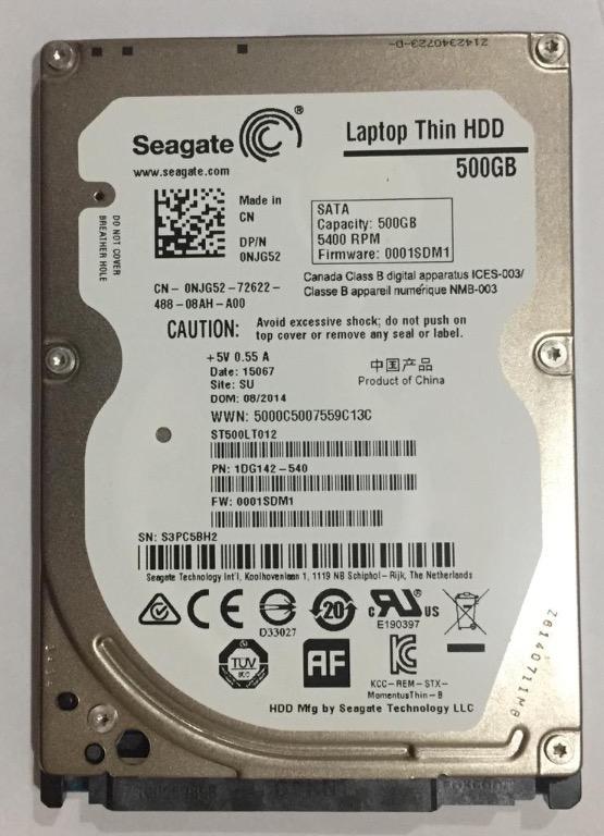 Seagate 500gb Laptop Thin Hdd Electronics Computer Parts Accessories On Carousell