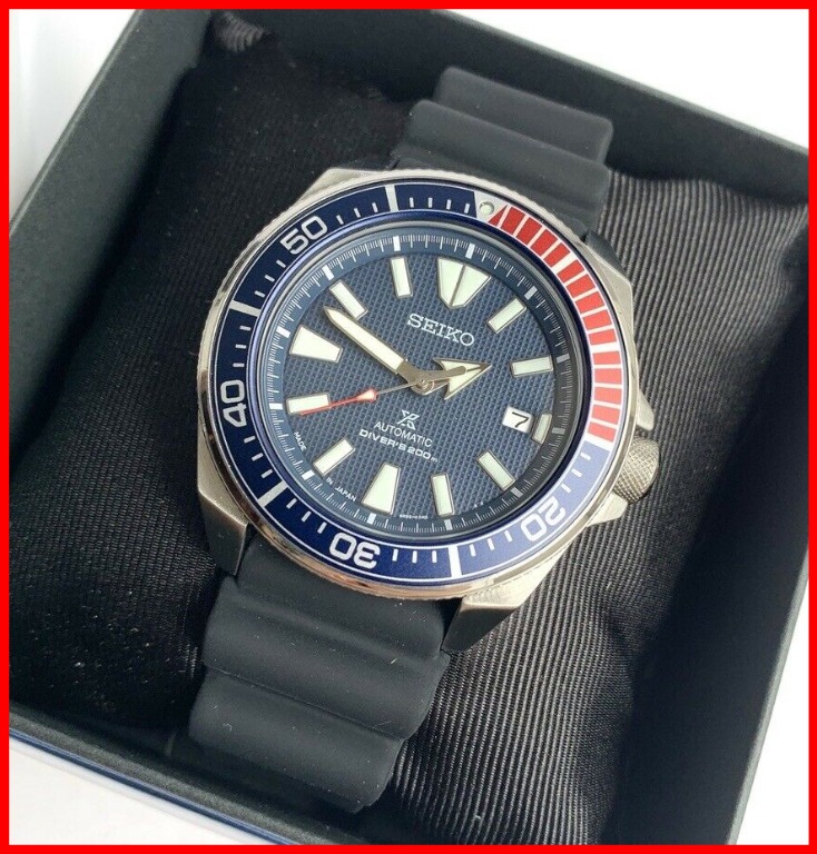 Seiko Samurai Prospex Automatic Diver Pepsi Bezel Blue Dial Black Rubber  Maid in Japan Original Cash On Delivery, Men's Fashion, Watches &  Accessories, Watches on Carousell