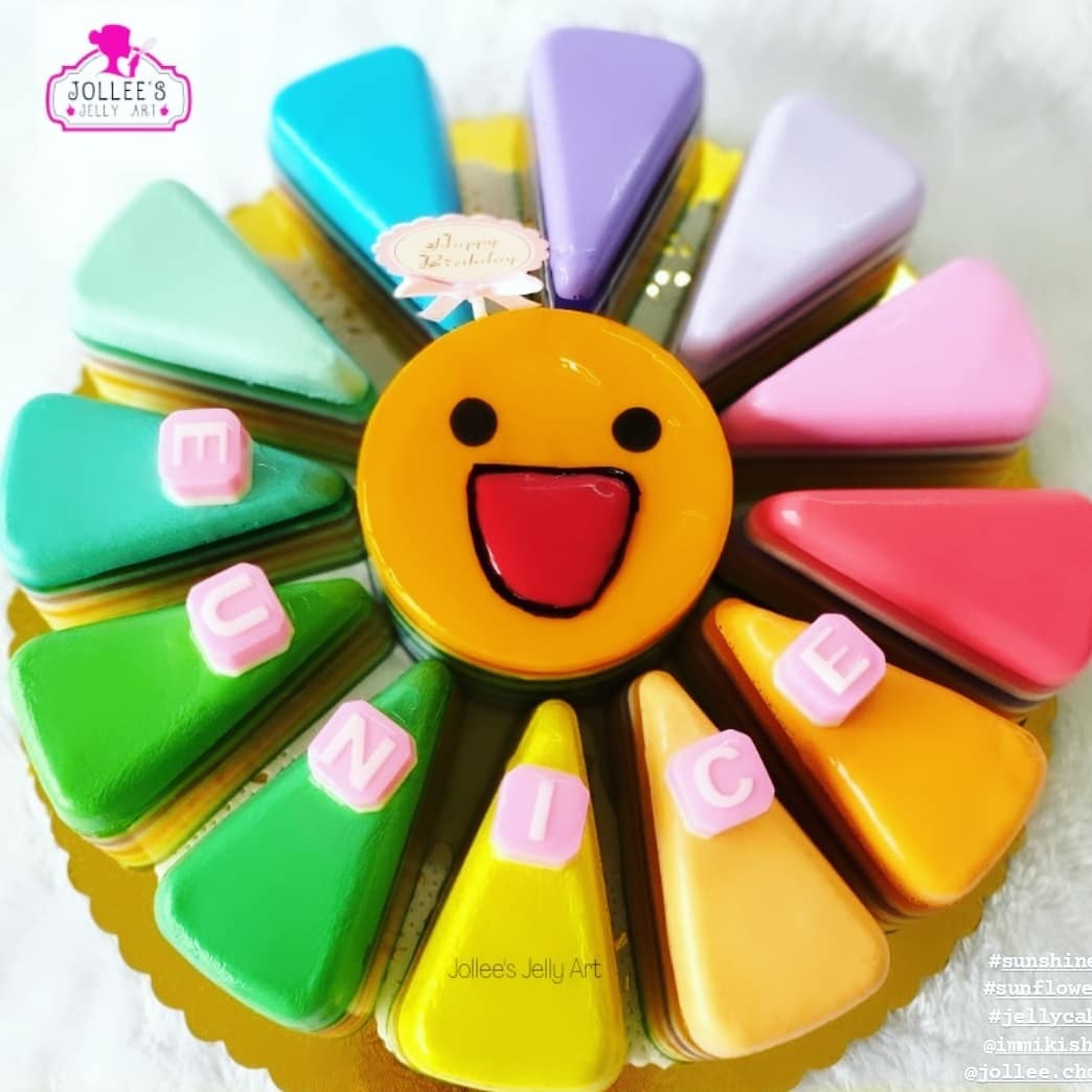 Sunflower Jelly Slices Cake Food Drinks Baked Goods On Carousell