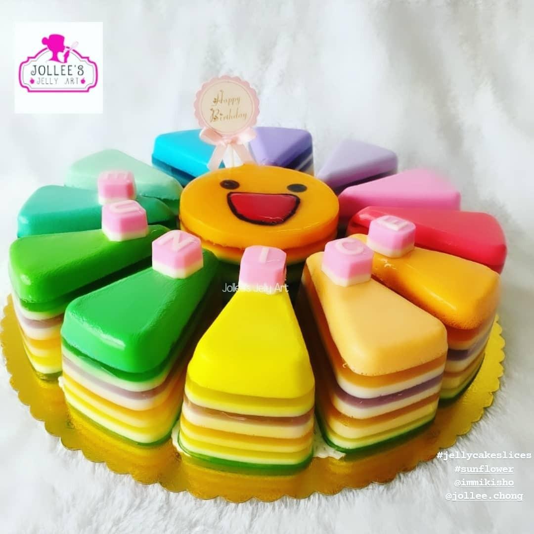 Sunflower Jelly Slices Cake Food Drinks Baked Goods On Carousell